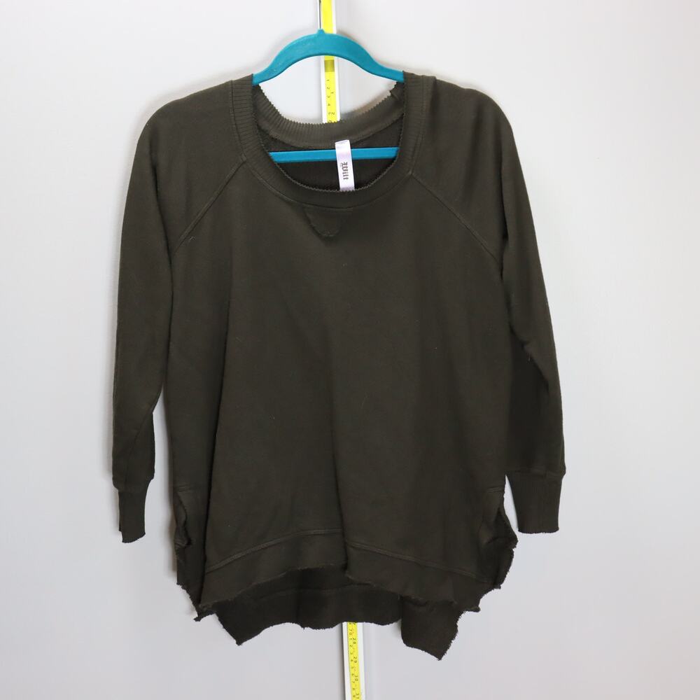 Wilt Black Sweatshirt Size M Raw Hem‎ Cozy Minimalist Pullover